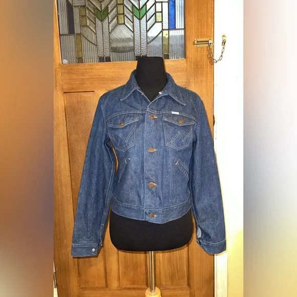 Vintage Wrangler Jacket Rainbow Tag  Jean Western Cowboy - Picture 13 of 13